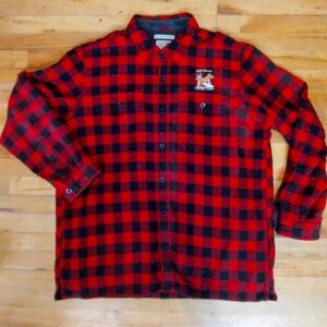 LL Bean Red and Black Plaid Men's Shirt